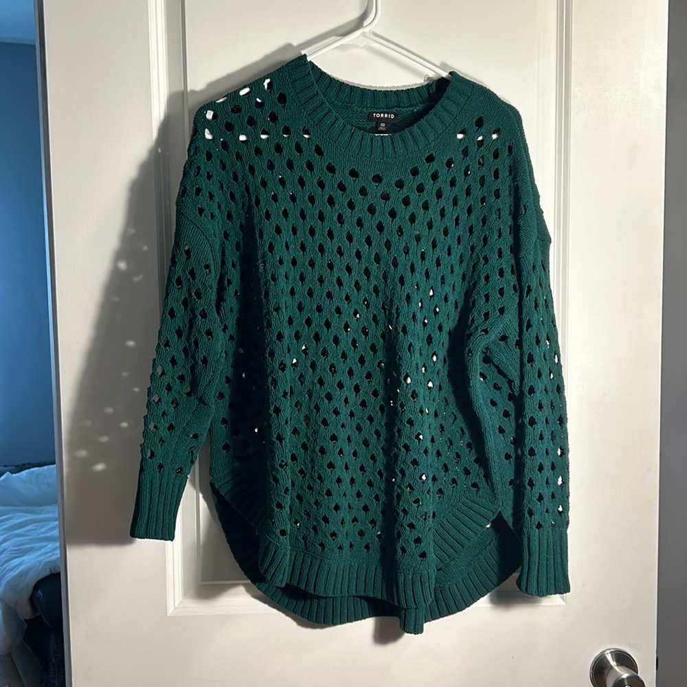 Torrid sweater green/ winter green color